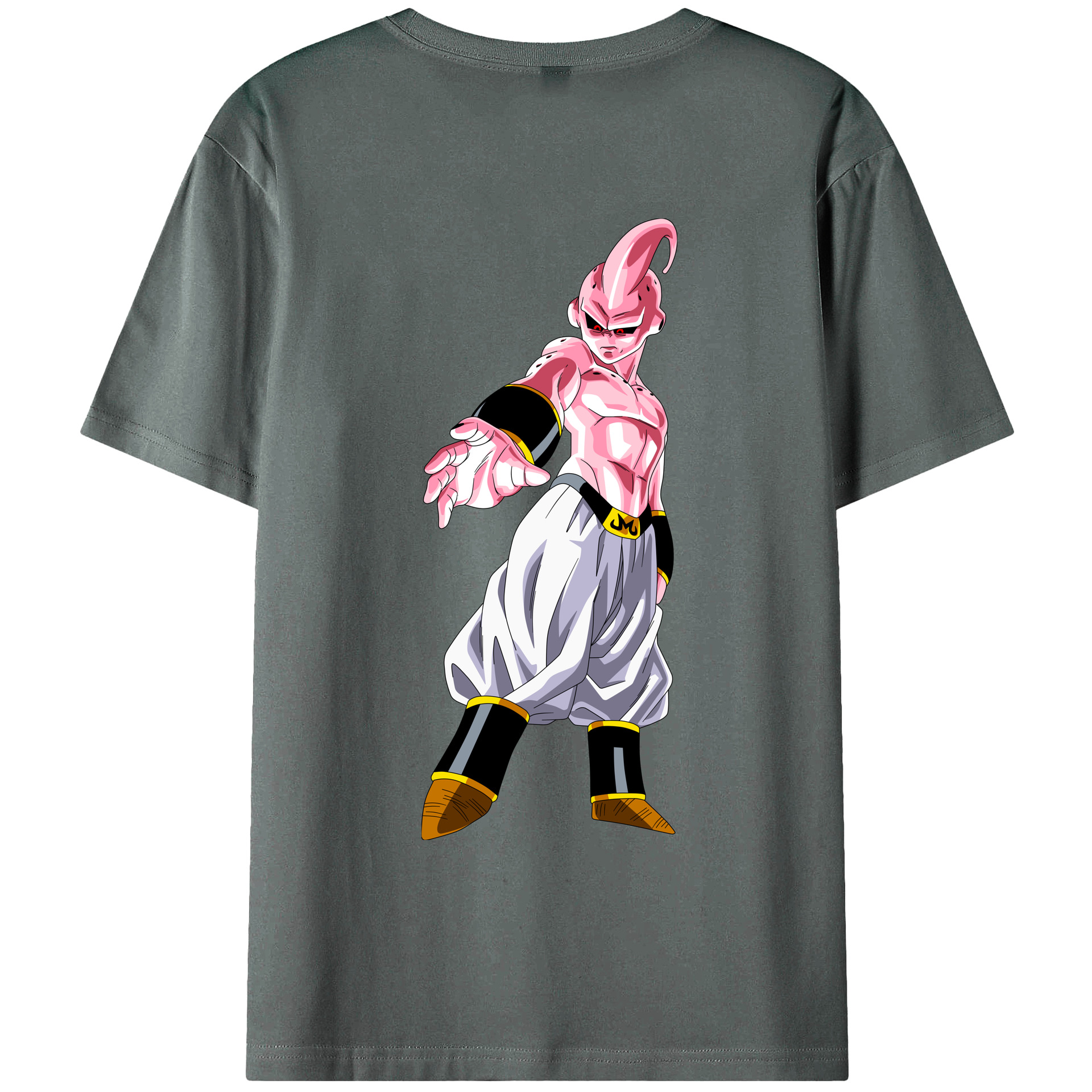 （画像用） ドラゴンボール 魔人ブウ DRAGON BALL Majin Buu 綿100％ メンズ半袖Tシャツ（バックプリント） 通気性